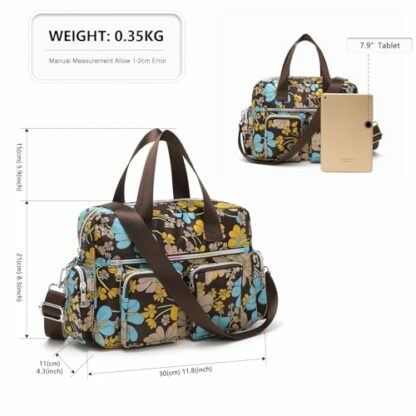 Kono Women's Handbag Top-Handle Bag, Multi Pockets Satchel Shoulder Bag, Medium Waterproof Tote Bag, Ladies Lightweight Messenger Crossbody Bag for Work Shopping Travel - Image 4