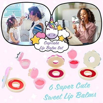 KreativeKraft Lip Balm Set for Girls with Cupcake Shoulder Bag 6 Flavoured Lip Balm Strawberry Coconut Blueberry Raspberry Girls Accessories Cross Body Bag 4 KreativeKraft Lip Balm Set for Girls with Cupcake Shoulder Bag 6 Flavoured Lip Balm Strawberry Coconut Blueberry Raspberry Girls Accessories Cross Body Bag - Image 4