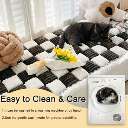 Ksiliup Sofa Cover Non Slip Couch Cover for Dogs Washable, Pet Couch Covers for Sofa, Blanket Couch Covers for 3 Cushion Couch Sofa Pet Friendly - Image 4