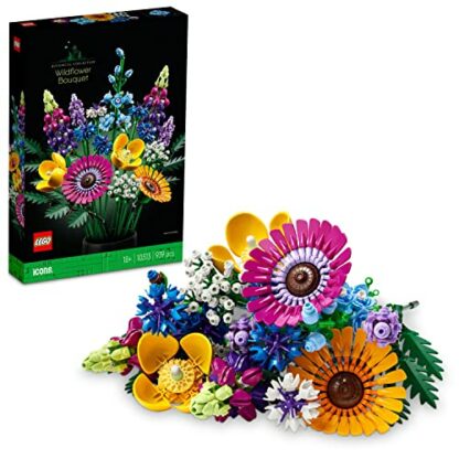 LEGO 10313 Icons Wildflower Bouquet Set, Artificial Flowers with Poppies and Lavender, Crafts for Adults, Home Décor, Botanical Collection - Image 2