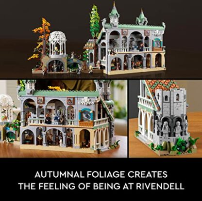 LEGO 10316 Icons The Lord of the Rings: Rivendell, Construct and Display Middle-earth Valley, Large Immersive Set for Adults with 15 Minifigure Characters Incl. Frodo, Sam and Bilbo Baggins - Image 4