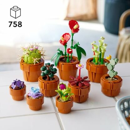 LEGO 10329 Icons Tiny Plants Set, Artificial Flowers in 9 Buildable Teracotta-Coloured Pots, Botanical Collection, Home Decor Accessory, Valentine's Day Treat, Gift Idea for Her, Him, Wife or Husband - Image 3