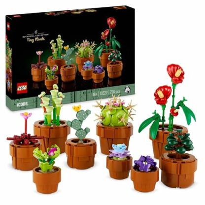 LEGO 10329 Icons Tiny Plants Set, Artificial Flowers in 9 Buildable Teracotta-Coloured Pots, Botanical Collection, Home Decor Accessory, Valentine's Day Treat, Gift Idea for Her, Him, Wife or Husband - Image 2