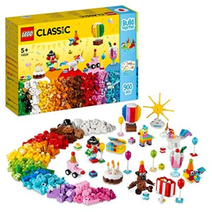 LEGO 11029 Classic Creative Party Box Bricks Set, Family Games to Play Together, Includes 12 Mini-Build Toys: Teddy Bear, Clown, Unicorn, Fun for All Aged 5 Plus - Image 3
