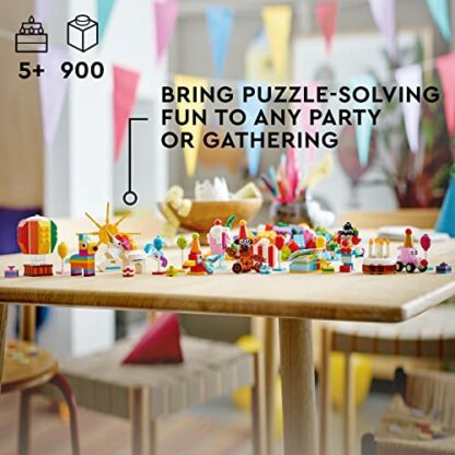 LEGO 11029 Classic Creative Party Box Bricks Set, Family Games to Play Together, Includes 12 Mini-Build Toys: Teddy Bear, Clown, Unicorn, Fun for All Aged 5 Plus - Image 4