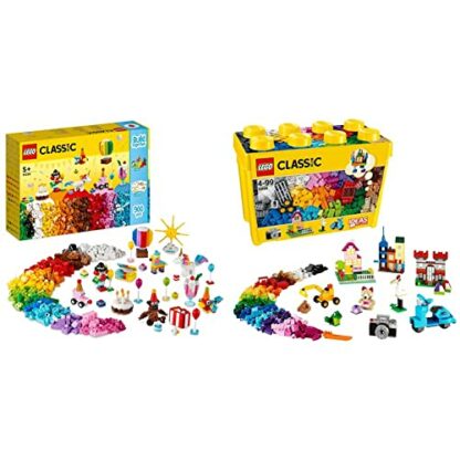 LEGO 11029 Classic Creative Party Box Bricks Set, Family Games to Play Together, Includes 12 Mini-Build Toys: Teddy Bear, Clown, Unicorn, Fun for All Aged 5 Plus - Image 2