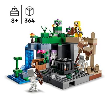 LEGO 21189 Minecraft The Skeleton Dungeon Set, Construction Toy for Kids with Caves, Mobs and Figures with Crossbow Accessories - Image 4