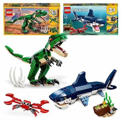 LEGO 31058 Creator Mighty Dinosaurs Toy, 3 in 1 Model, Triceratops and Pterodactyl Dinosaur Figures, Modular Building System - Image 2