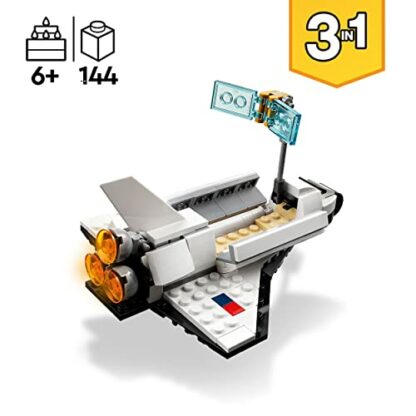 LEGO 31134 Creator 3 in 1 Space Shuttle Toy to Astronaut Figure to Spaceship, Building Toys for Kids, Boys, Girls Aged 6 and up, Creative Gift Idea - Image 3