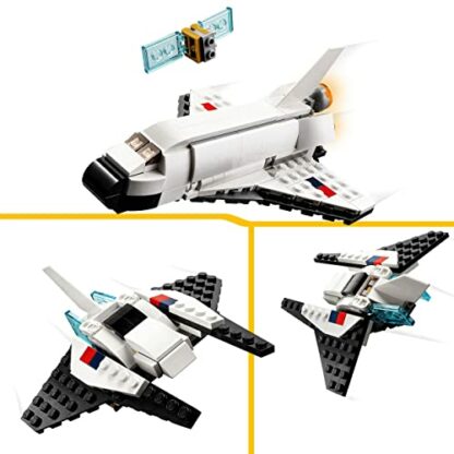 LEGO 31134 Creator 3 in 1 Space Shuttle Toy to Astronaut Figure to Spaceship, Building Toys for Kids, Boys, Girls Aged 6 and up, Creative Gift Idea - Image 4