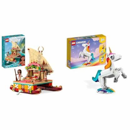 LEGO 43210 Disney Princess Moana's Wayfinding Boat Toy with Moana and Sina Mini-Dolls plus Dolphin Figure, Creative Building Toys for Kids, Girls and Boys Aged 6 Plus 2 LEGO 43210 Disney Princess Moana's Wayfinding Boat Toy with Moana and Sina Mini-Dolls plus Dolphin Figure, Creative Building Toys for Kids, Girls and Boys Aged 6 Plus - Image 2