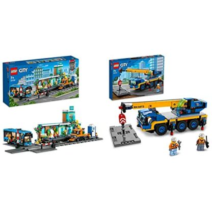 LEGO 60335 City Train Station Set with Toy Bus for Kids, Rail Truck, Tracks and Road Plate Level Crossing, Compatible with City Sets, Boys & Girls Gifts 2 LEGO 60335 City Train Station Set with Toy Bus for Kids, Rail Truck, Tracks and Road Plate Level Crossing, Compatible with City Sets, Boys & Girls Gifts - Image 2