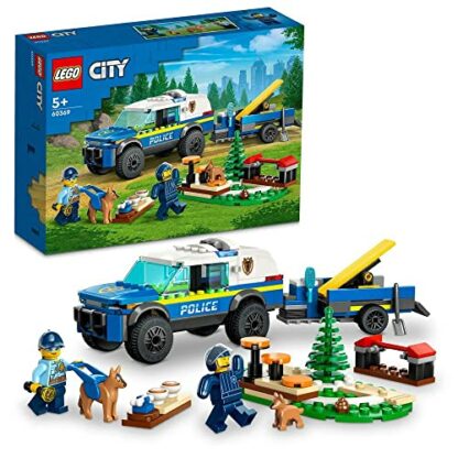 LEGO 60369 City Mobile Police Dog Training Set, SUV Toy Car with Trailer, Obstacle Course and Puppy Figures, Animal Playset for Boys and Girls Aged 5 Plus - Image 3