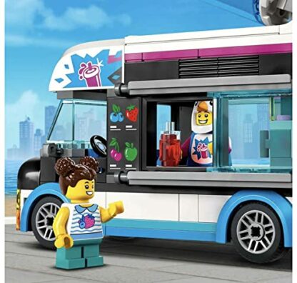 LEGO 60384 City Penguin Slushy Van, Truck Toy for 5 Plus Year Old Kids, Boys & Girls, Vehicle Building Set with Cosutme Figure, Summer Series, Gift Idea - Image 3