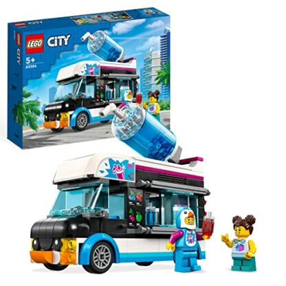 LEGO 60384 City Penguin Slushy Van, Truck Toy for 5 Plus Year Old Kids, Boys & Girls, Vehicle Building Set with Cosutme Figure, Summer Series, Gift Idea - Image 2