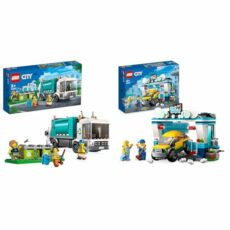 LEGO 60386 City Recycling Truck, Bin Lorry Toy Vehicle Set with 3 Sorting Bins, Gift Idea for Kids 5 Plus Years Old, Educational Sustainable Living Series