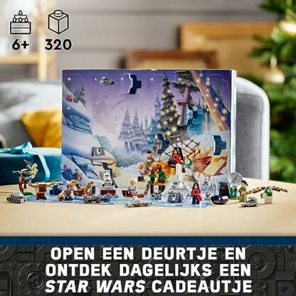 LEGO 75366 Star Wars Advent Calendar 2023 with 24 Gifts including 9 Characters, 10 Toy Vehicles and 5 Iconic Mini-Models, Christmas Countdown Gift for Kids and Fans - Image 3
