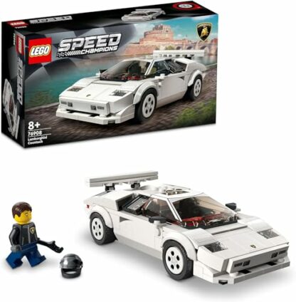 LEGO 76908 Speed Champions Lamborghini Countach, Race Car Toy Model Replica, Collectible Building Set with Racing Driver Minifigure, Multicolor 3 LEGO 76908 Speed Champions Lamborghini Countach, Race Car Toy Model Replica, Collectible Building Set with Racing Driver Minifigure, Multicolor - Image 3