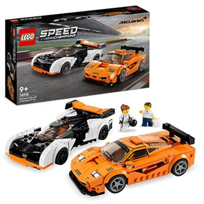 LEGO 76918 Speed Champions McLaren Solus GT & McLaren F1 LM, 2 Iconic Race Car Toys, Hypercar Model Building Kit, Collectible 2023 Set - Image 3