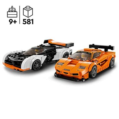 LEGO 76918 Speed Champions McLaren Solus GT & McLaren F1 LM, 2 Iconic Race Car Toys, Hypercar Model Building Kit, Collectible 2023 Set - Image 4
