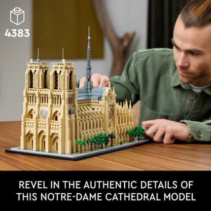 LEGO Architecture Notre-Dame de Paris Set, Model Kit for Adults to Build, Home or Office Décor, Collectible Gift for Lovers of History, Men, Women, Him or Her 21061 4 LEGO Architecture Notre-Dame de Paris Set, Model Kit for Adults to Build, Home or Office Décor, Collectible Gift for Lovers of History, Men, Women, Him or Her 21061 - Image 4