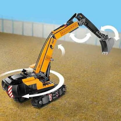 LEGO City Yellow Construction Excavator Toy Digger for 8 Plus Year Old Boys, Girls & Kids, Vehicle Set with Driver, Worker and Architect Minifigures for Fun Role Play, Birthday Gift Idea 60420 3 LEGO City Yellow Construction Excavator Toy Digger for 8 Plus Year Old Boys, Girls & Kids, Vehicle Set with Driver, Worker and Architect Minifigures for Fun Role Play, Birthday Gift Idea 60420 - Image 3