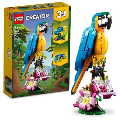 LEGO Creator 3 in 1 Exotic Parrot to Frog to Fish 31136 Animal Figures Building Toy, Creative Toys for Kids Ages 7 and Up 2 LEGO Creator 3 in 1 Exotic Parrot to Frog to Fish 31136 Animal Figures Building Toy, Creative Toys for Kids Ages 7 and Up - Image 2