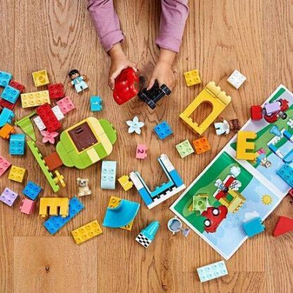 LEGO Duplo Classic Deluxe Brick Box 10914 Starter Set with Storage Box, Great Educational Toy for Toddlers 18 Months and Up, New 2020 (85 Pieces) 3 LEGO Duplo Classic Deluxe Brick Box 10914 Starter Set with Storage Box, Great Educational Toy for Toddlers 18 Months and Up, New 2020 (85 Pieces) - Image 3
