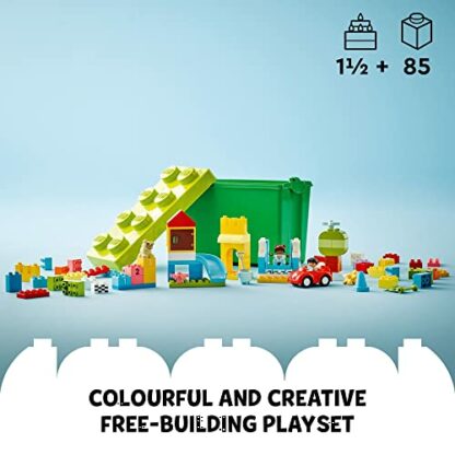 LEGO Duplo Classic Deluxe Brick Box 10914 Starter Set with Storage Box, Great Educational Toy for Toddlers 18 Months and Up, New 2020 (85 Pieces) 4 LEGO Duplo Classic Deluxe Brick Box 10914 Starter Set with Storage Box, Great Educational Toy for Toddlers 18 Months and Up, New 2020 (85 Pieces) - Image 4