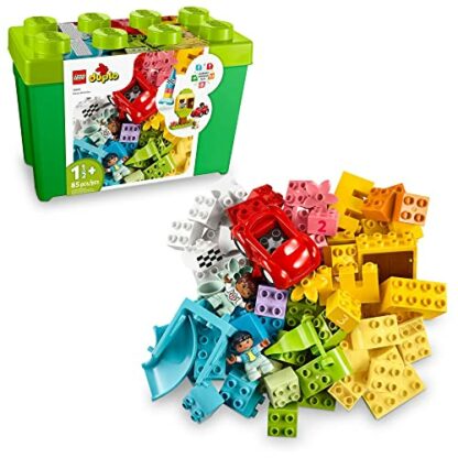 LEGO Duplo Classic Deluxe Brick Box 10914 Starter Set with Storage Box, Great Educational Toy for Toddlers 18 Months and Up, New 2020 (85 Pieces) 2 LEGO Duplo Classic Deluxe Brick Box 10914 Starter Set with Storage Box, Great Educational Toy for Toddlers 18 Months and Up, New 2020 (85 Pieces) - Image 2