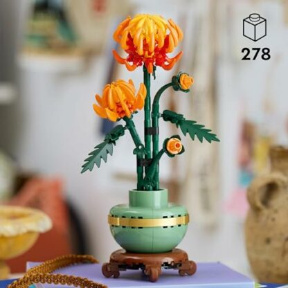 LEGO Icons Chrysanthemum Flower Building Set, Creative Model Kit for Adults to Build, Artificial Plant Gift for Women, Men, Her or Him, Home Office Decor Display from the Botanical Collection 10368 - Image 3