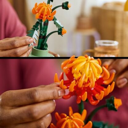 LEGO Icons Chrysanthemum Flower Building Set, Creative Model Kit for Adults to Build, Artificial Plant Gift for Women, Men, Her or Him, Home Office Decor Display from the Botanical Collection 10368 - Image 4