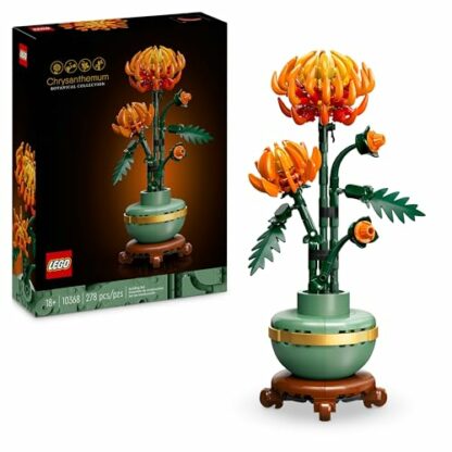 LEGO Icons Chrysanthemum Flower Building Set, Creative Model Kit for Adults to Build, Artificial Plant Gift for Women, Men, Her or Him, Home Office Decor Display from the Botanical Collection 10368 - Image 2