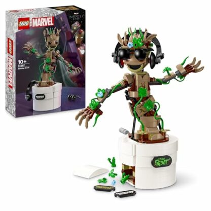 LEGO Marvel Dancing Groot Buildable Animated Toy Action Figure, Guardians of the Galaxy Character, Kids’ Hand-Operated Interactive Playset, Super Hero Gift for 10 Plus Year Old Boys and Girls 76297 - Image 2