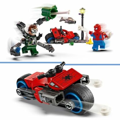 LEGO Marvel Motorcycle Chase: Spider-Man vs. Doc Ock, Motorbike Building Toy for Kids, Boys and Girls aged 6 Plus with Stud Blasters, Web Shooters & 2 Minifugres Incl. Spidey, Super Hero Gifts 76275 4 LEGO Marvel Motorcycle Chase: Spider-Man vs. Doc Ock, Motorbike Building Toy for Kids, Boys and Girls aged 6 Plus with Stud Blasters, Web Shooters & 2 Minifugres Incl. Spidey, Super Hero Gifts 76275 - Image 4