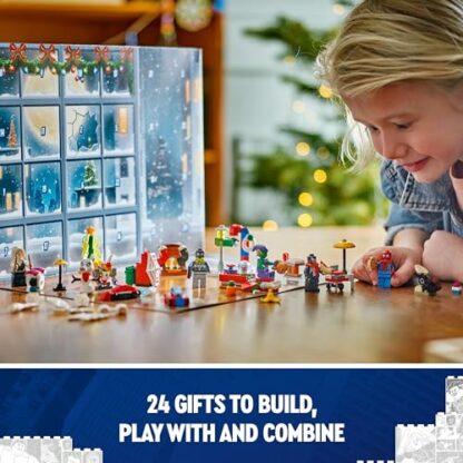 LEGO Marvel Spider-Man Advent Calendar 2024, Buildable Christmas Countdown Toy for Kids, with 24 Super Hero Surprises Including 5 Minifigures, Festive Gift for 7 Plus Year Old Boys and Girls 76293 4 LEGO Marvel Spider-Man Advent Calendar 2024, Buildable Christmas Countdown Toy for Kids, with 24 Super Hero Surprises Including 5 Minifigures, Festive Gift for 7 Plus Year Old Boys and Girls 76293 - Image 4