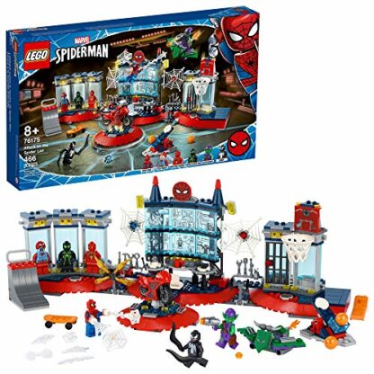 LEGO Marvel Spider-Man Attack on The Spider Lair 76175 Cool Building Toy, Featuring The Spider-Man Headquarters; Includes Spider-Man, Green Goblin and Venom Minifigures, New 2021 (466 Pieces) - Image 2