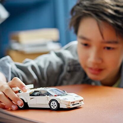 LEGO Speed Champions Lamborghini Countach 76908 Building Kit; Collectible Model of the Iconic 1970’s Super Sports Car for Kids Aged 8+, Includes a Driver Minifigure with Helmet and Wrench (262 Pieces) - Image 3