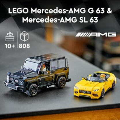 LEGO Speed Champions Mercedes-AMG G 63 & Mercedes-AMG SL 63 Car Toys, Vehicle Playset for Kids, 2 Building Sets with 2 Driver Minifigures, Gift for 10 Plus Year Old Boys and Girls 76924 3 LEGO Speed Champions Mercedes-AMG G 63 & Mercedes-AMG SL 63 Car Toys, Vehicle Playset for Kids, 2 Building Sets with 2 Driver Minifigures, Gift for 10 Plus Year Old Boys and Girls 76924 - Image 3