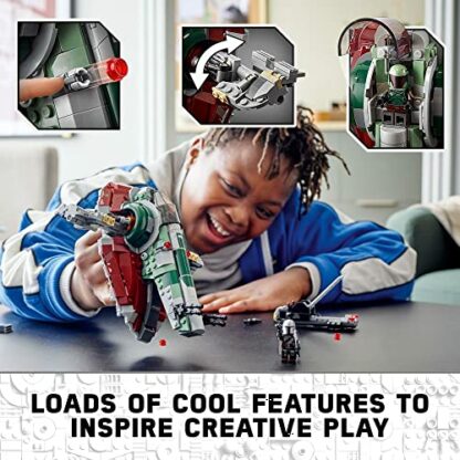 LEGO Star Wars Boba Fett’s Starship 75312 Fun Toy Building Kit; Awesome Gift Idea for Kids; New 2021 (593 Pieces), Multicolor, Standard 4 LEGO Star Wars Boba Fett’s Starship 75312 Fun Toy Building Kit; Awesome Gift Idea for Kids; New 2021 (593 Pieces), Multicolor, Standard - Image 4