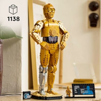 LEGO Star Wars C-3PO Droid Figure Building Set, Collectible Model Kit for Adults to Build with Character Minifigure and Display Stand, Nostalgic Gift Idea for Men, Women, Him, Her & Fans 75398 3 LEGO Star Wars C-3PO Droid Figure Building Set, Collectible Model Kit for Adults to Build with Character Minifigure and Display Stand, Nostalgic Gift Idea for Men, Women, Him, Her & Fans 75398 - Image 3
