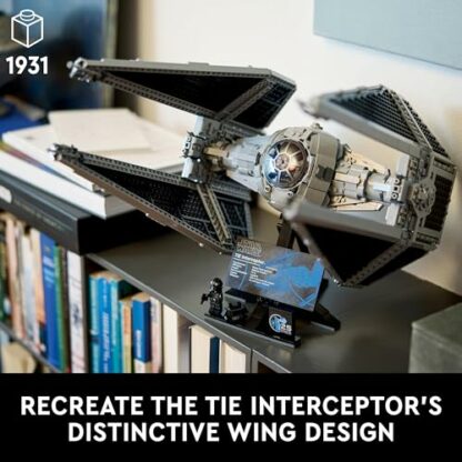 LEGO Star Wars TIE Interceptor UCS Vehicle Building Set, Model Kit for Adults to Build, with Pilot Minifigure & Droid Figure, Collectible Gifts for Men, Women, Him or Her 75382 4 LEGO Star Wars TIE Interceptor UCS Vehicle Building Set, Model Kit for Adults to Build, with Pilot Minifigure & Droid Figure, Collectible Gifts for Men, Women, Him or Her 75382 - Image 4