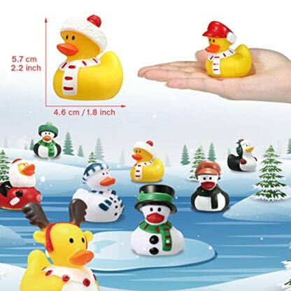 LIHAO 2024 Christmas Advent Calendar 24 Days Rubber Ducks Christmas Countdown Calendar Xmas Gifts for Kids - Image 4