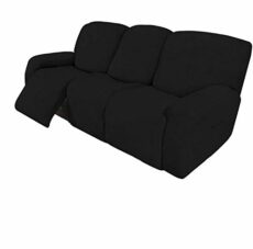 LINGKY 8-Pieces Recliner Sofa Covers Sofa Stretch Reclining Couch Covers for 3 Cushion Sofa Slipcovers Furniture Covers with Elastic Bottom Thick Soft Washable