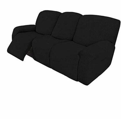 LINGKY 8-Pieces Recliner Sofa Covers Sofa Stretch Reclining Couch Covers for 3 Cushion Sofa Slipcovers Furniture Covers with Elastic Bottom Thick Soft Washable 2 LINGKY 8-Pieces Recliner Sofa Covers Sofa Stretch Reclining Couch Covers for 3 Cushion Sofa Slipcovers Furniture Covers with Elastic Bottom Thick Soft Washable - Image 2