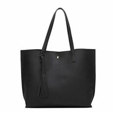 LIRENSHIGE Handbags for Women, Ladies Handbag Tote Bag Soft PU Leather Large Capacity Womens Top Handle Shoulder Bag For women Black Handbag