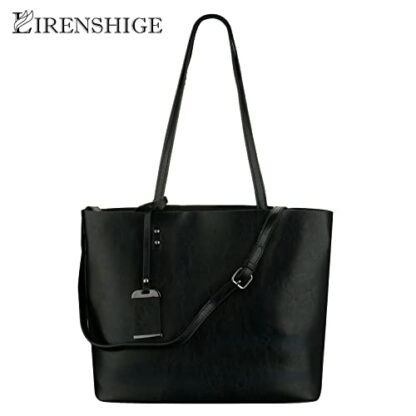 LIRENSHIGE Womens Soft PU Leather Handbags Large Capacity Retro Vintage Top-Handle Casual Tote Shoulder Bags, Tote Bag Handbags for Women 4 LIRENSHIGE Womens Soft PU Leather Handbags Large Capacity Retro Vintage Top-Handle Casual Tote Shoulder Bags, Tote Bag Handbags for Women - Image 4