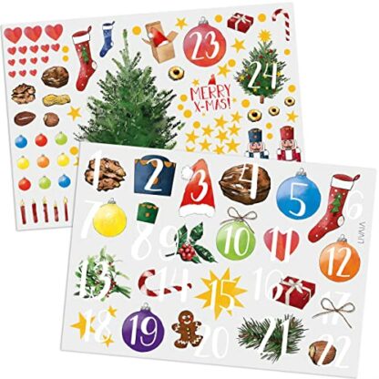 LIVAIA Advent calendar for filling with colourful jute bags - Image 4