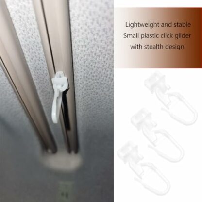 LT Easiyl 40Pcs White Plastic Curtain Hooks 34mm Curtain Rail Hooks Compatible with Swift Motorhome Caravan Camper Van Motorhome Curtain Track Glider Hooks 4 LT Easiyl 40Pcs White Plastic Curtain Hooks 34mm Curtain Rail Hooks Compatible with Swift Motorhome Caravan Camper Van Motorhome Curtain Track Glider Hooks - Image 4