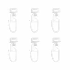 LT Easiyl 40Pcs White Plastic Curtain Hooks 34mm Curtain Rail Hooks Compatible with Swift Motorhome Caravan Camper Van Motorhome Curtain Track Glider Hooks